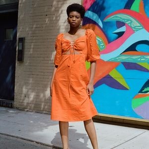 WRAY Jules Midi Dress turmeric NWT XL